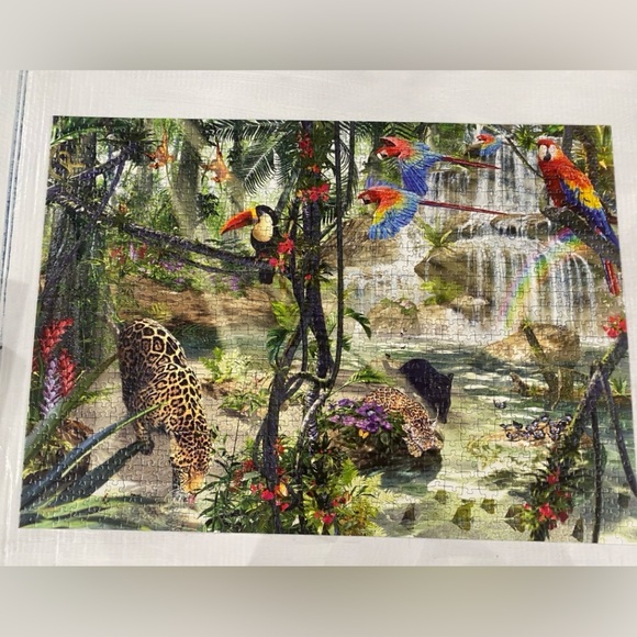 Ravensburger 1000 piece puzzle 'Tropical Impressions' jungle scene leopards - Picture 4 of 7